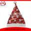 Promotional Red Non-woven Christmas Hat Santa Hat With Merry Christmas Embroidery