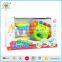 Strong ABS material cartoon musical play set,music drum & harp or prumpet & drum