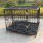 2 doors deluxe folding iron square tube heavy duty dog crate