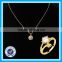 Artificial crystal gold ring necklace 2pcs set western wedding ring sets