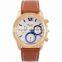 Alloy Stainless Steel Material Wrist Watch Quality Golden Case Watches With Leather