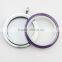 hot selling 316L stainless steel colored screw enamel large floating charms locket 30mm