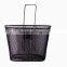 bike parts wholesale black steel bicycle basket/durable bike bicycle with handle