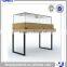 luxury ultra white tempered glass jewellery shop fitting with lighting