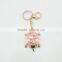 Wholesale Diamond Jewelry Gold Plate Enamel Tortoies Keychain