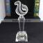 cheap sandblastaing medium size crystal trophy