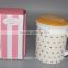New bone china Tea mugs with filter and lid
