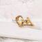 China Jewelry Manufacturer 18k Gold Color Heart-shaped Jewelry Ring