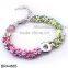 Hot New Products for 2015 Multichain Colorful Rope Custom Snap Button Bracelet