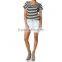 boyfriend fit distressed rolled cuffs women jeans cheap denim shorts JXQ1141