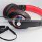 Good sound wired headphones retractable 3.5mm plug headset over ear head phone