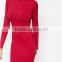 new style womens fashion collar neck Tight-fitting Knitted Dress sweater wholesale