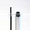 Empty matte silver finish aluminum mascara tube