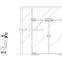 SF-057 Straight long Top sliding patch fitting/Glass clamp for glass door,Stainless steel accessories with 201/304grade
