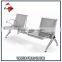 Durable 304 stainless steel airport beam seating with table