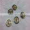 clothes buttons gold plating gold buttons mass production die casting & gold plating manufacturer