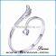 Hot new fashion elegant jewelry women charms gold silver ring 925