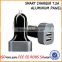 2015 new products aluminum panel porable cell phone triple port 7.2a usb car charger,7.2a 3 port usb car charger