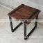 Vintage Industrial Furniture Side Table , Industrial Recycled Wood and Iron Side Table