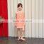 Flower new fashion girl dress patterns with 3D flower baby girl dress