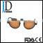 Brown Tint Lenses Retro Round Sun Shade Glasses Dark Lenses Carbon Fiber Sunglasses