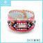 Mixed Order Fashionable Goatskin Leather Crystal Diy Bracelet Jewellery