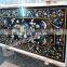 Natural Black Marble Inlaid Coffee Table Tops, Pietre Dure Marble Coffee Table Tops