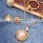 New Custom Color Platting Stylish Fake Dubai Gold Jewelry Pearl Set