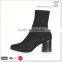 New style custom women chunky heel glitter sock boots
