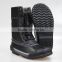 Mens Black Warm Genuine Leather Winter Boots