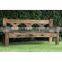 rustic wooden bench