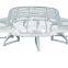 Popular Design Cast Iron Garden Bench
