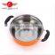 Best selling colorful16-24cm stainless steel Kitchen use cookware with glass cover/ cooking pot/ cassrole