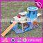 2017 new products children parking toy wooden toy garage set W04B048