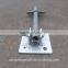 Galvanized universal swivel base jack for scaffoldings