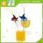 2017 New 250*5mm special shaped Flexible Windmill drinking straw for christmas decor