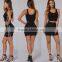 New Arrival 2017 Fashion Casual Summer Dress Women Two Piece Dress Set Sport Outdoor Crop Top Outfits Women Dresses