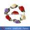 High quality handmade colorful satin ribbon rose for decoration