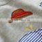 Hot new design appliqued shark pattern pullover baby sweaters custom