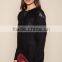 MGOO Brand Sweaters Pullover Model Black Leathertte Sweaters Knit Hi Low Fashion Clothing Urban
