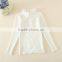 Duoduo Princess Girls 2015 new model knitting snow white children sweater solid white mandarin collar kids pullover