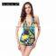 2017new arrival splendid fireworks split swimwear women bikini swimsuit