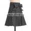 Woman elegant summer midi skirt with bowknot
