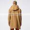 Men Wool Blended Hoody Horn-Button Coat