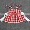 Bulk Wholesale Clothing Blue Checked Summer Outfits Kids Clothing