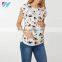 Lvory Jersey T-Shirt With Ruffle Sleeves And Floral Print Fits Comfortably Around Bump Maternity Fashion Clothes Cheap