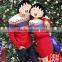 Latest design winter cotton color block long sleeve folk couple knit sweater