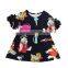 baby girls Spring summer icing short sleeve dress boutique cotton dinosaur dress