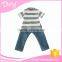 Wholesale Gray And White Stripe 18 Inch American Girl Casual Wear Doll Clothes