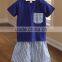 2017 wholesale children's clothes summer set boutique clothing custom shirts & shorts